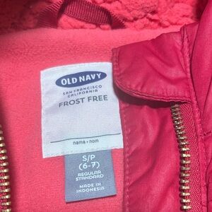 Old Navy Kids Fuchsia Puffer Jacket